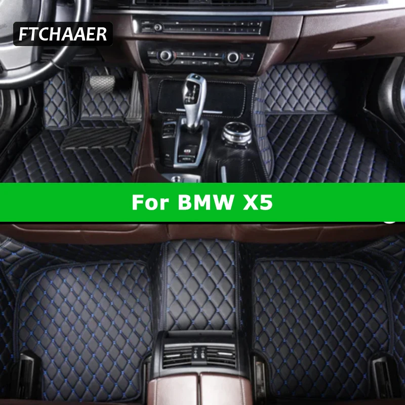 FTCHAAER Custom Car Floor Mats For BMW X5 E53 E70 F15 G05 F85 F95 Auto Carpets Foot Coche Accessorie