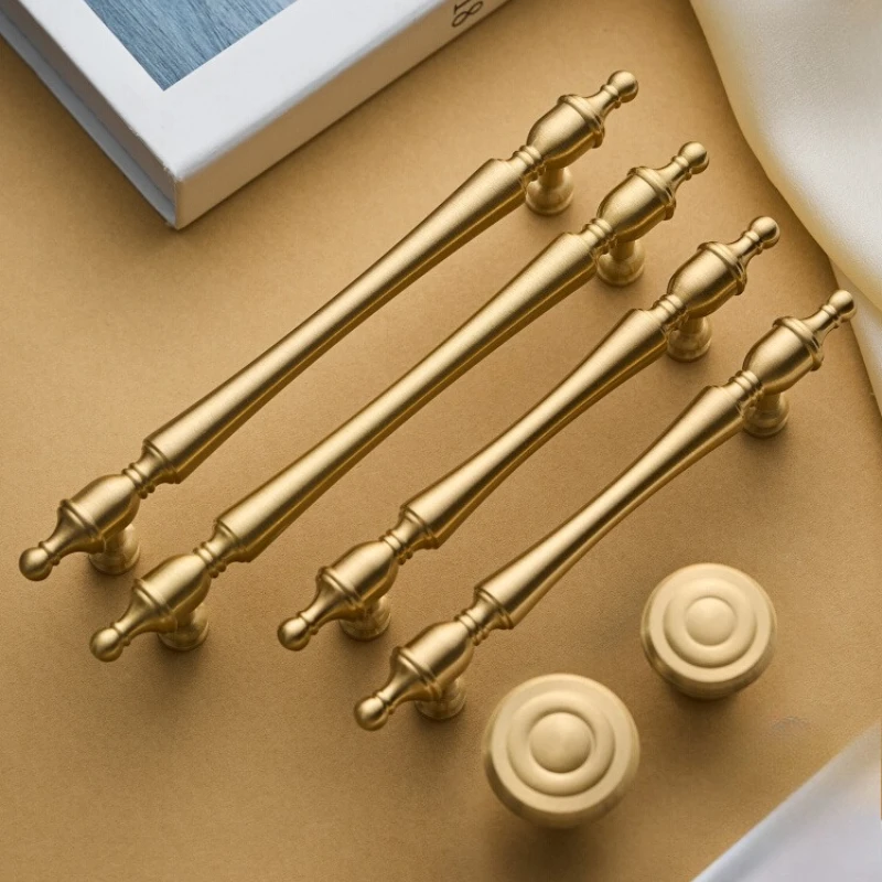 مقابض وأُكر أثاث نحاسية صلبة حديثة للخزائن والأدراج وخزانة الملابس وخزانة الملابس - أجهزة غرفة النوم #2