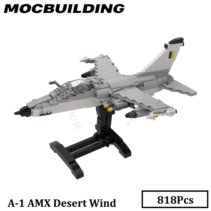 A-1 AMX Fighter Jet Aircraft Model Display MOC Building Blocks Bricks Construction Toys Gifts Christmas