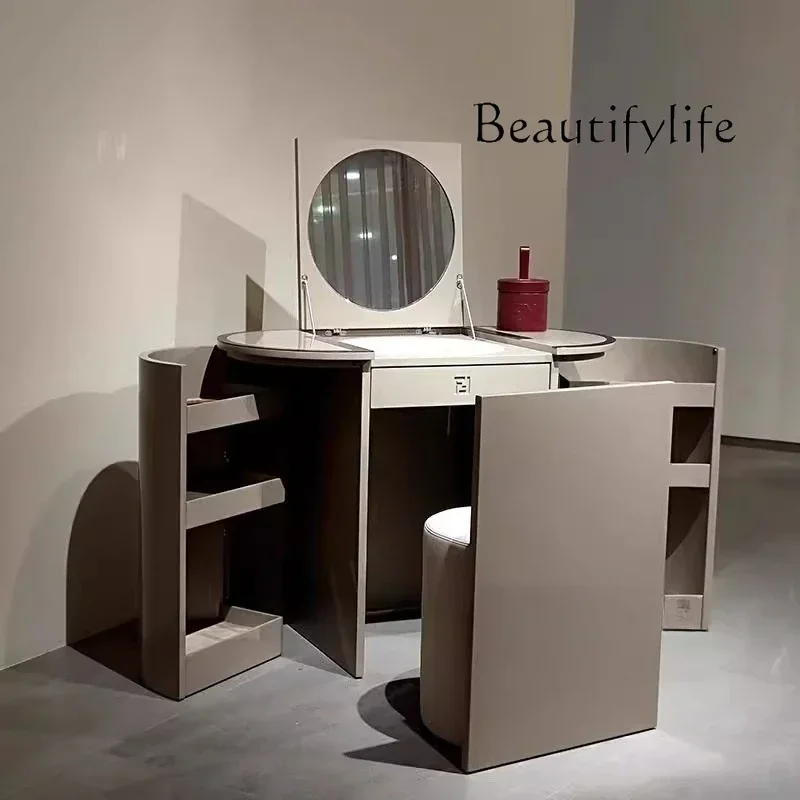 AV Light Роскошный комод с зеркалом из массива дерева Современный дизайнерский вилла Особняк Небольшая квартира Спальня Шкаф для хранения Туалетная комната Ta