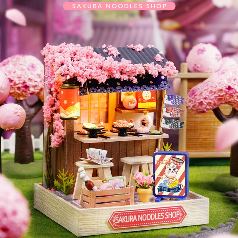 Mini Miniatur Puppenhaus DIY kleines Haus Kit Herstellung Zimmer Spielzeug Home Schlafzimmer Dekorationen mit Möbeln Holz Handwerk Puppenhäuser – Detail 10