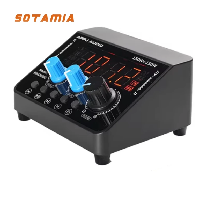 SOTAMIA 150 واط * 2 Mini2025C بلوتوث مكبر كهربائي مضخم رقمي عالي ومنخفض لهجة قابل للتعديل مكبر هاي فاي U مشغل القرص