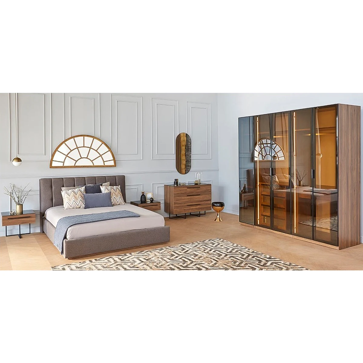 az-Best Modern Luxury Convertible Fabric Foldable Extendable Wardrobe Cabinet for Home Bedroom Living Room Furniture