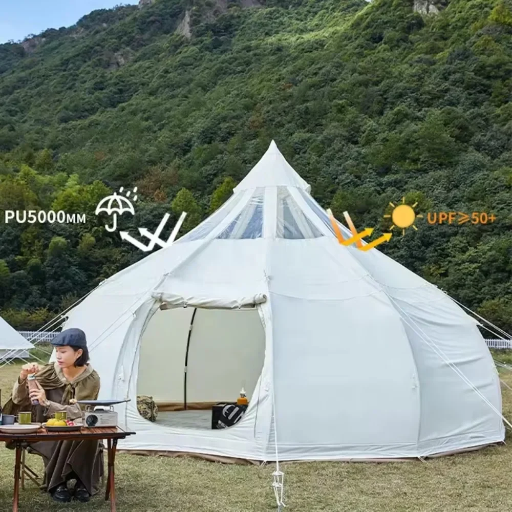 ForLight Luxury Yurt Tent House Glamping Thickened Rainproof Windproof Dome Mongolian Four Seasons Spherical Tent