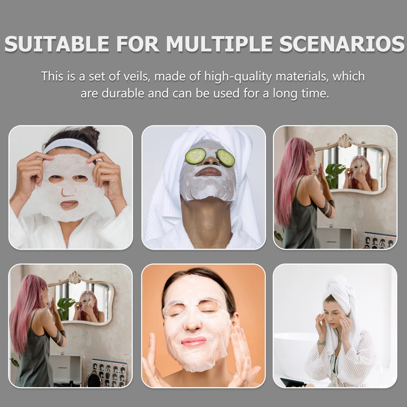 

100pcs Mask Cloth Hydrating Facial Gauze Disposable Non-woven Fabric for Beauty Salon Face Treatment Skin Care