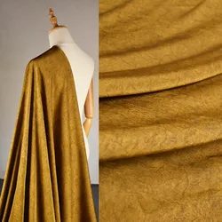 Metallic gloss crack grab crepe acetate satin suit culottes dress Hand-made fabric soft and smooth