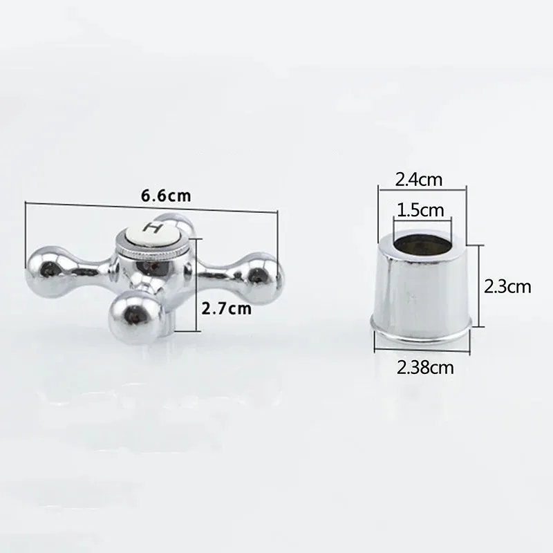 Copper Cross Handle Set for Kitchen And Bathroom Decorative Hardware - Bathtub Sink Faucet Accessories 1 Pack