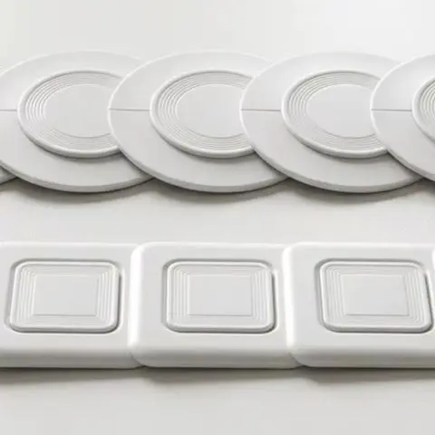10Pcs AC Wall Hole Covers Set: Waterproof ABS Decorative Plates For Air Conditioner Pipe Concealment Indoor Outdoor Use White