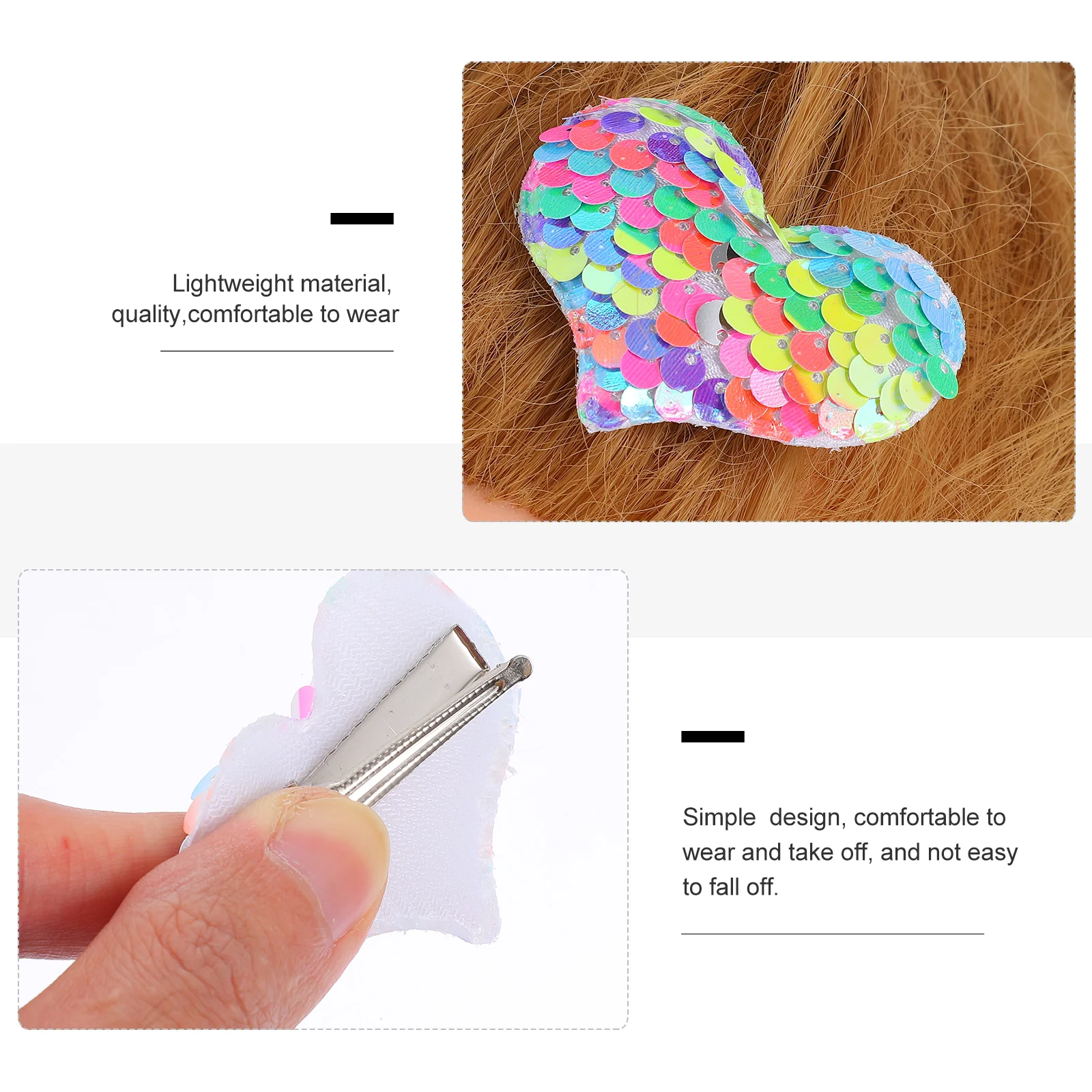 

12pcs Hairpin Glitter Glitter Clamp Girls Hair Clip Bows Kids Valentine Day Hairstyle Accessories Fit Any Hair