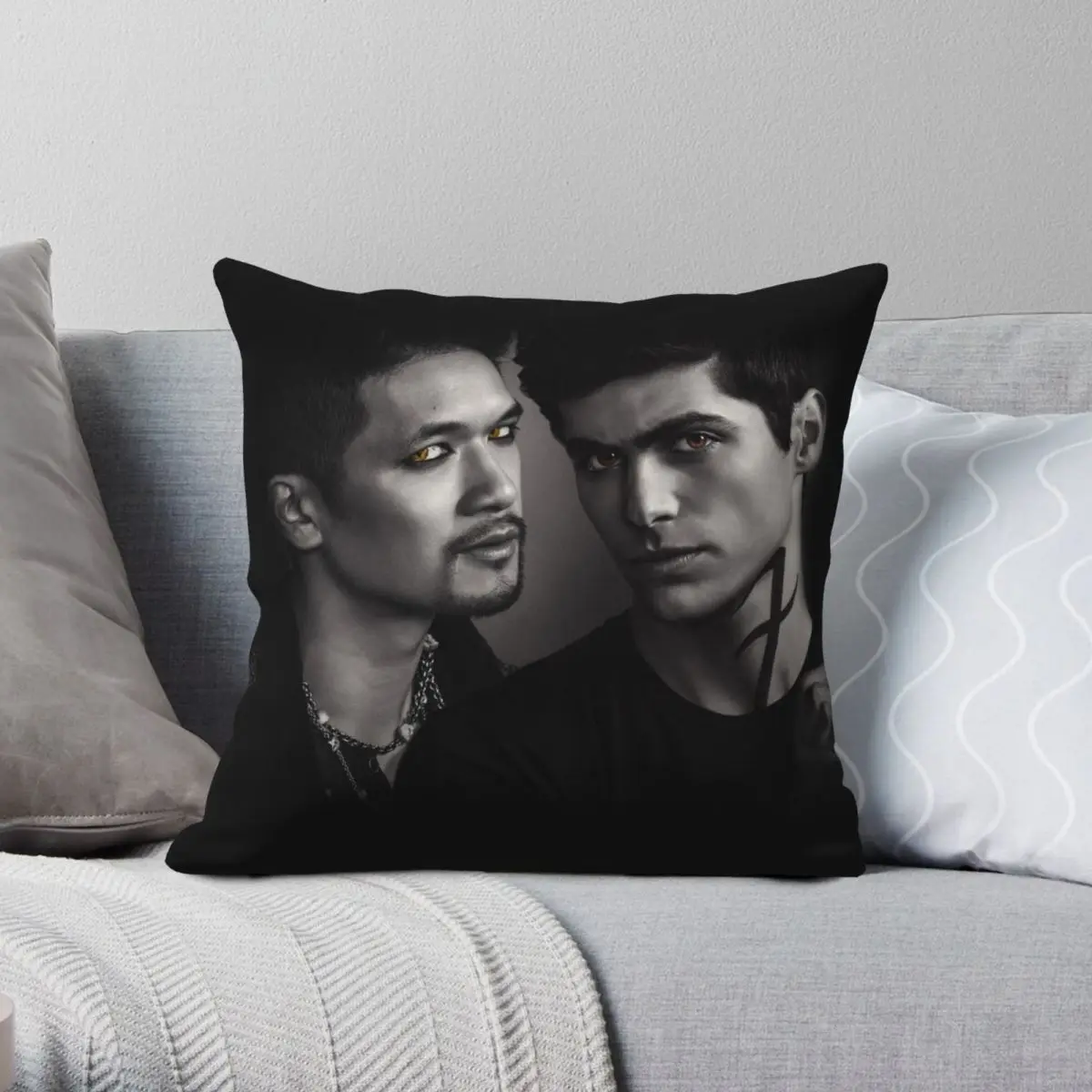 

Shadowhunters Magnus Alec Malec Pillowcase Polyester Linen Velvet Creative Zip Decorative Pillow Case Home Cushion Case