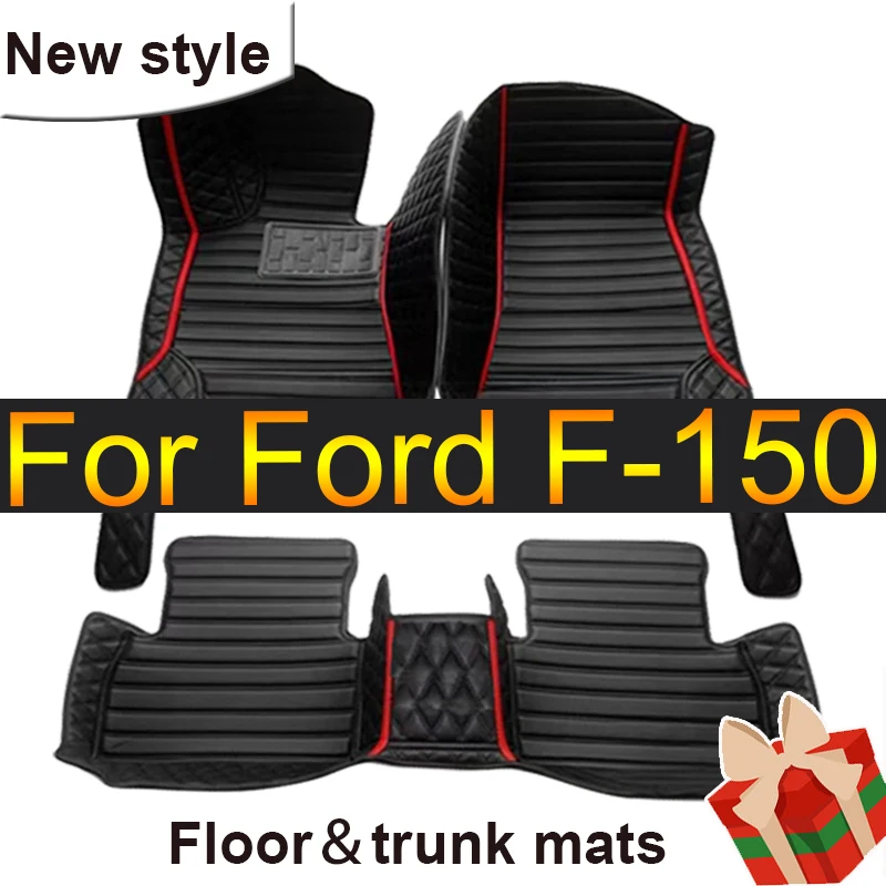 

Для Ford F-150 F150 F 150 4 двери 2021 2020 2019 2018 2017 2015 автомобильные напольные коврики аксессуары для интерьера коврики автостайлинг