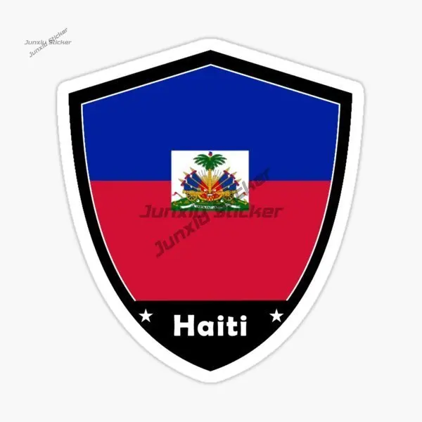 

HAITI Flag and Emblem of The Republic of Haiti Sticker Car Truck SUV Window Bumper Self-adhesive Decor