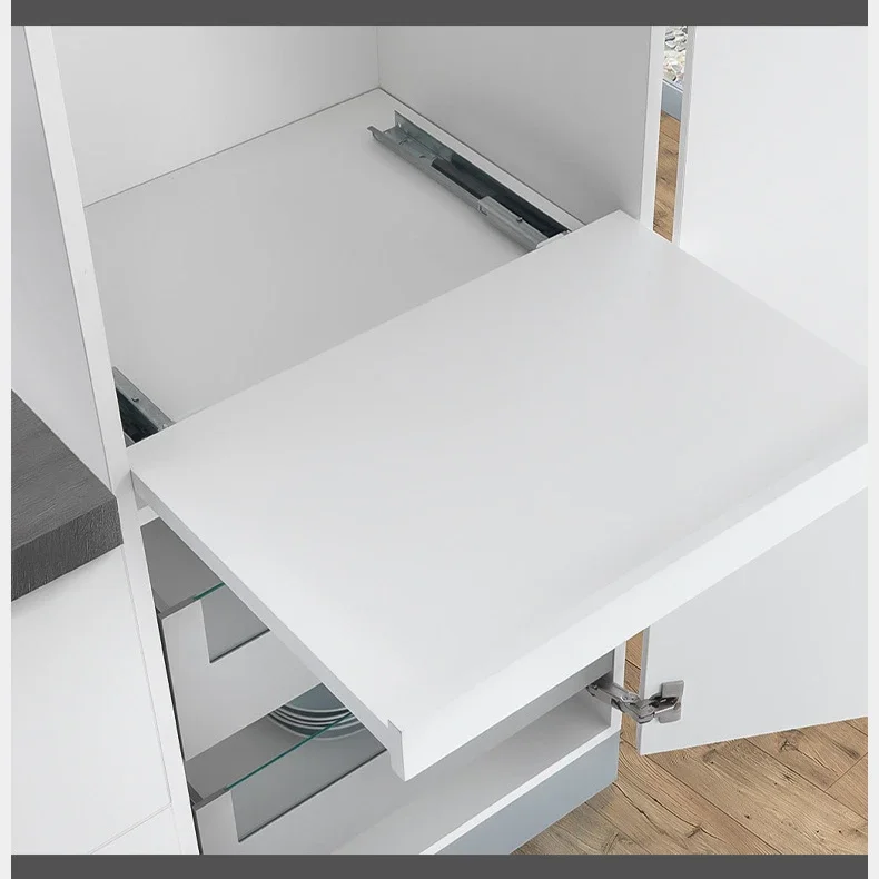 3 Section Bottom-mounted Slide Rail Damping Buffer Rail Cabinet Jewelry Cabinet Display Cabinet Furniture Hidden Silent Track