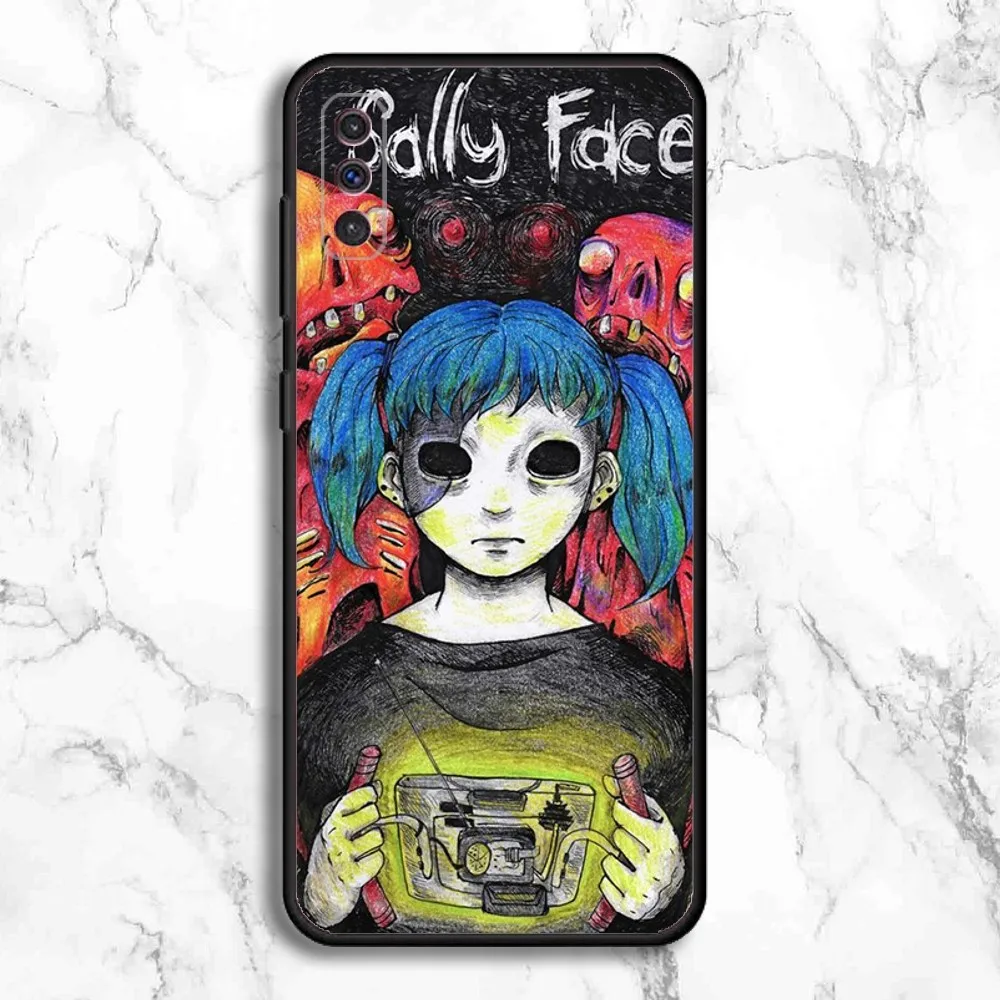 Sally Face Game Phone Case For Samsung Galaxy A13,A21s,A22,A31,A32,A52,A53,A71,A80,A91 Soft Black Phone Cover