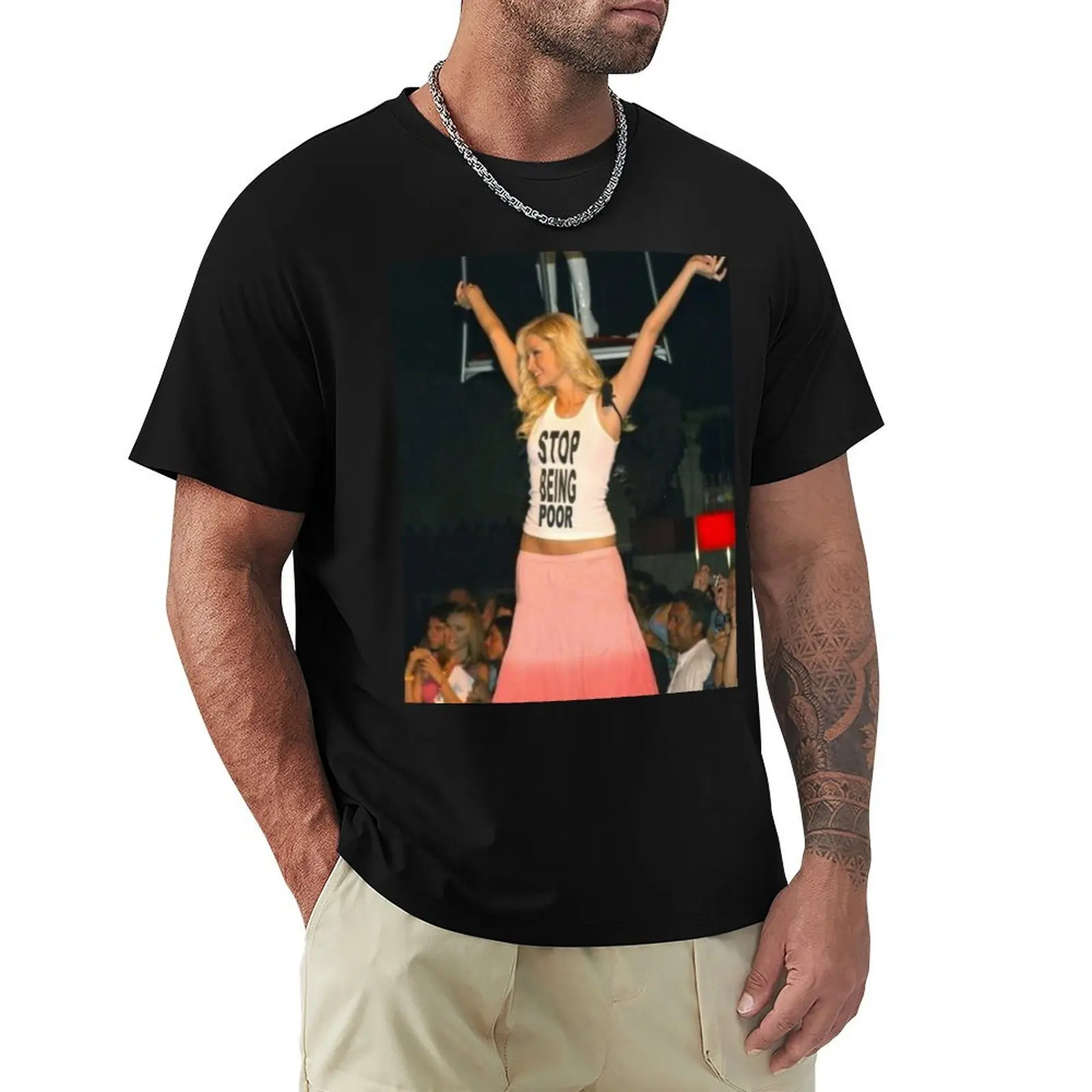 

Stop Being Poor! T-Shirt Basic Breathable Solid Color T-Shirt