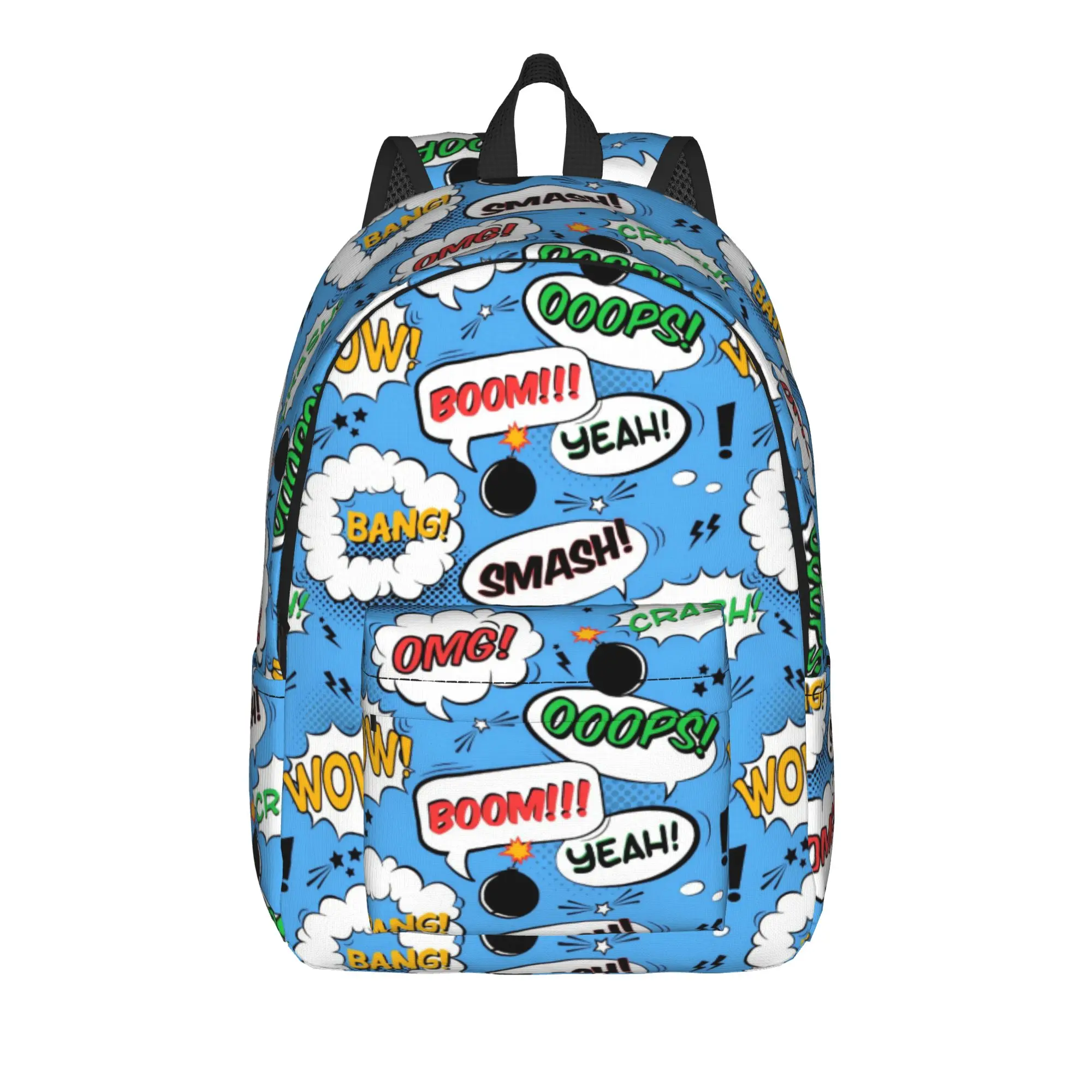 Colorful   Comic Book Page   Backpack  Sport Backpacks Girl Design Pattern School Bags Stylish Rucksack
