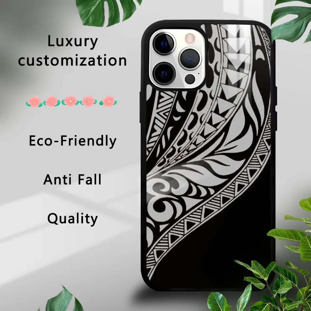 

Autumu Maori Tribe Samoa Polynesia Phone Case For iPhone 16 15 14 13 12 11 Pro Xs Max Mini Plus Celulares Hard Funda