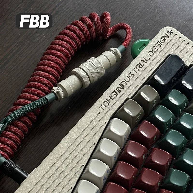 Fbb Aviation Plug-In Cable Retro Color Scheme Customized Data Cable Typec Braided Cable Mechanical Keyboard Computer Accessories