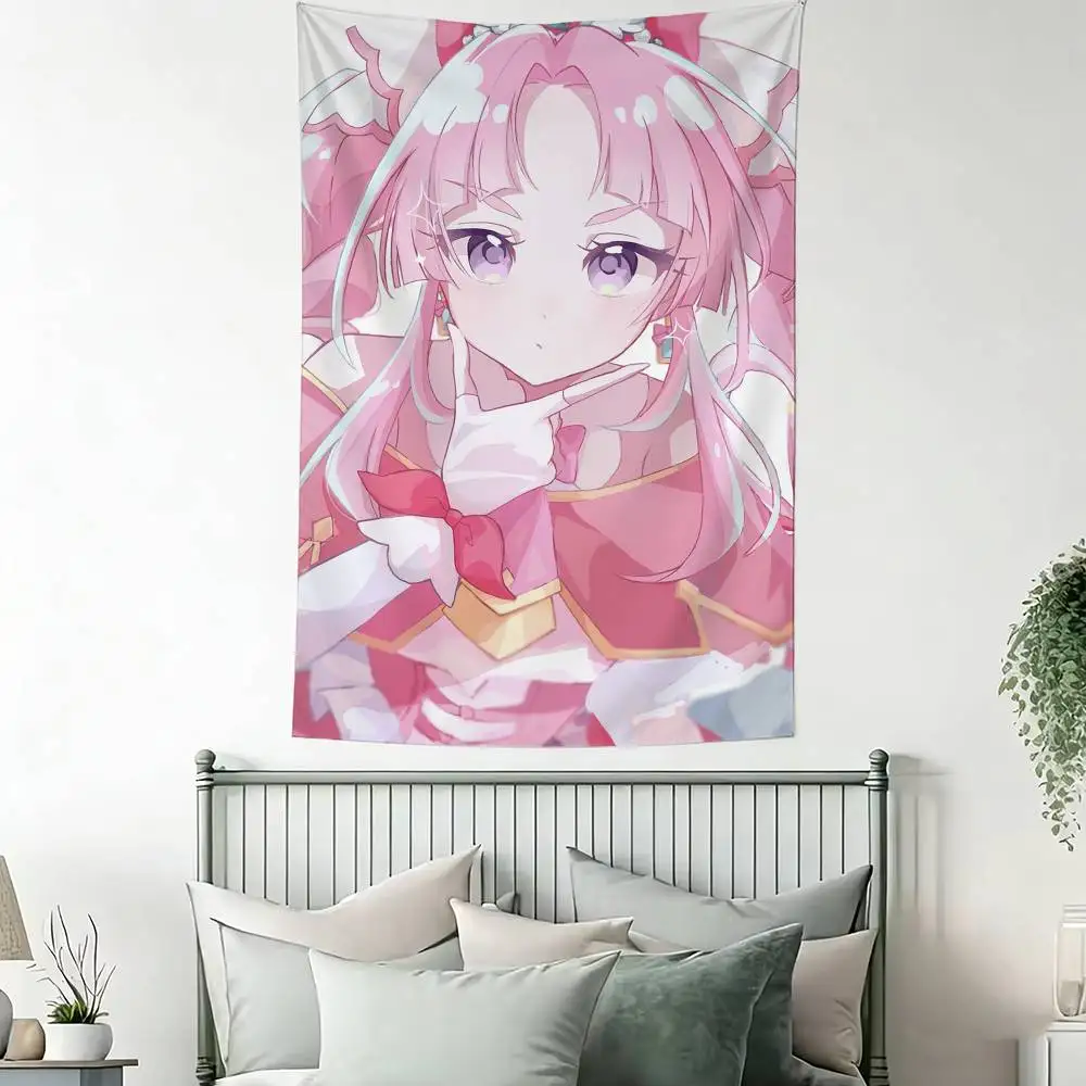 K-Kobayashi Mikuru Cure Mystique Flags Wall Hanging Background Art Banner for Bedroom Home Outdoor Decor