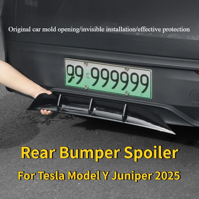 

For Tesla Model Y Juniper/Launch 2025 Rear Bumper Spoiler Rear Lip Surround Rear Insurance Wind Knife Decoration Accessories