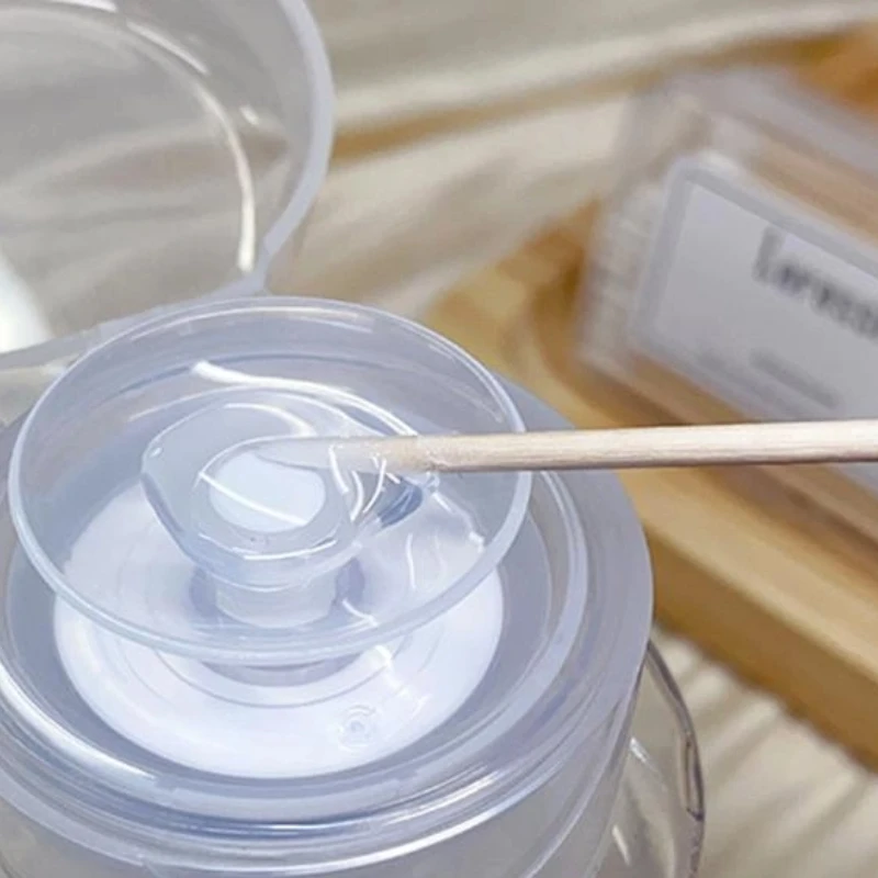 100 ピース/箱爪木製綿棒クリーニングスティックつぼみ先端木製綿ヘッドマニキュアディテールコレクターマニキュアリムーバーマニキュアツール