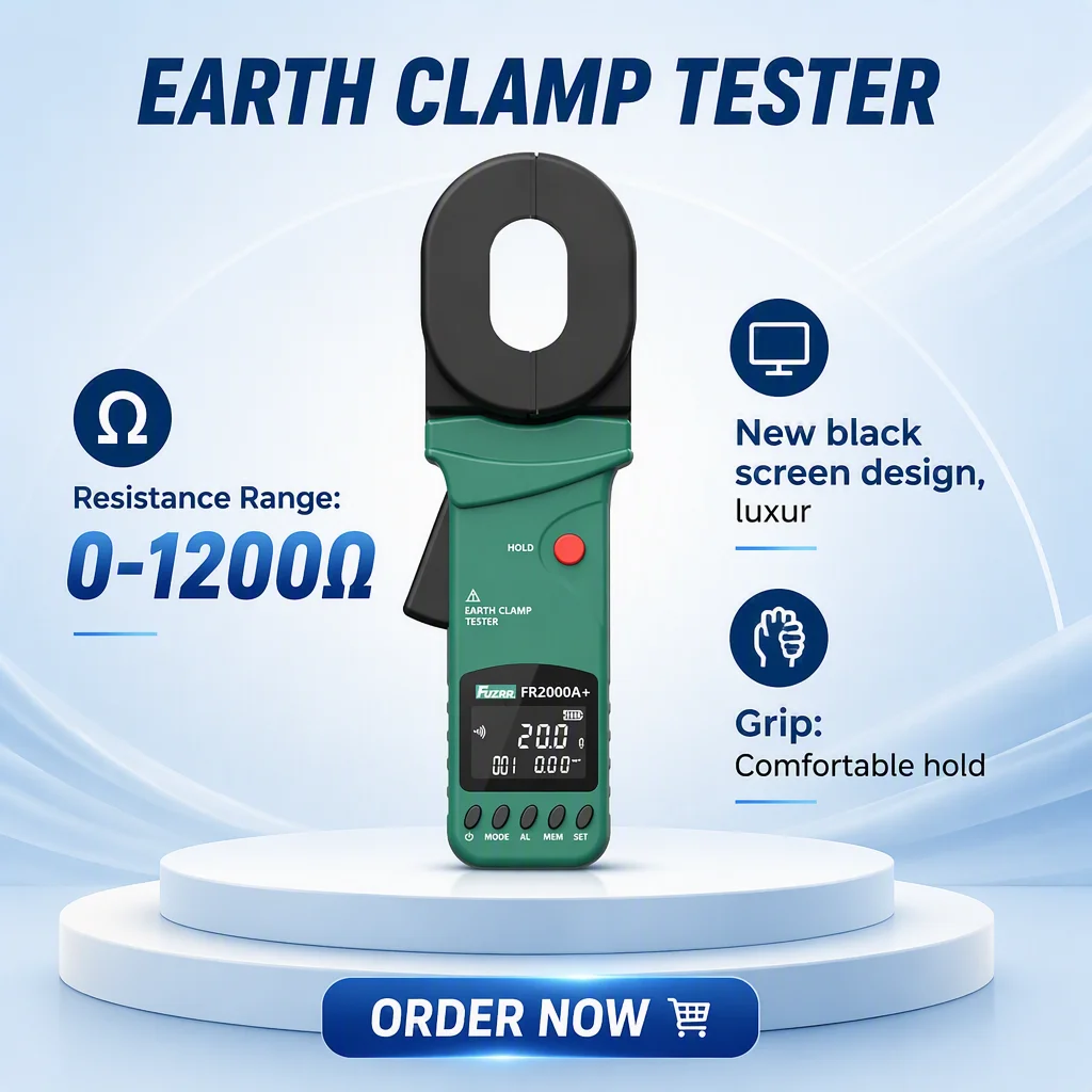 FR2000A+/FR2000+/FR2000C+ Clamp Earth Resistance Meter High Accuracy Factory Wholesale High Quality CE Certification
