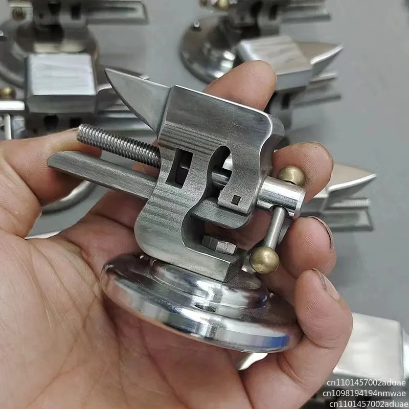 Mini Stainless Steel Clamp with Anvil Handmade Tools Watch Repair Ornament Iron Cutter