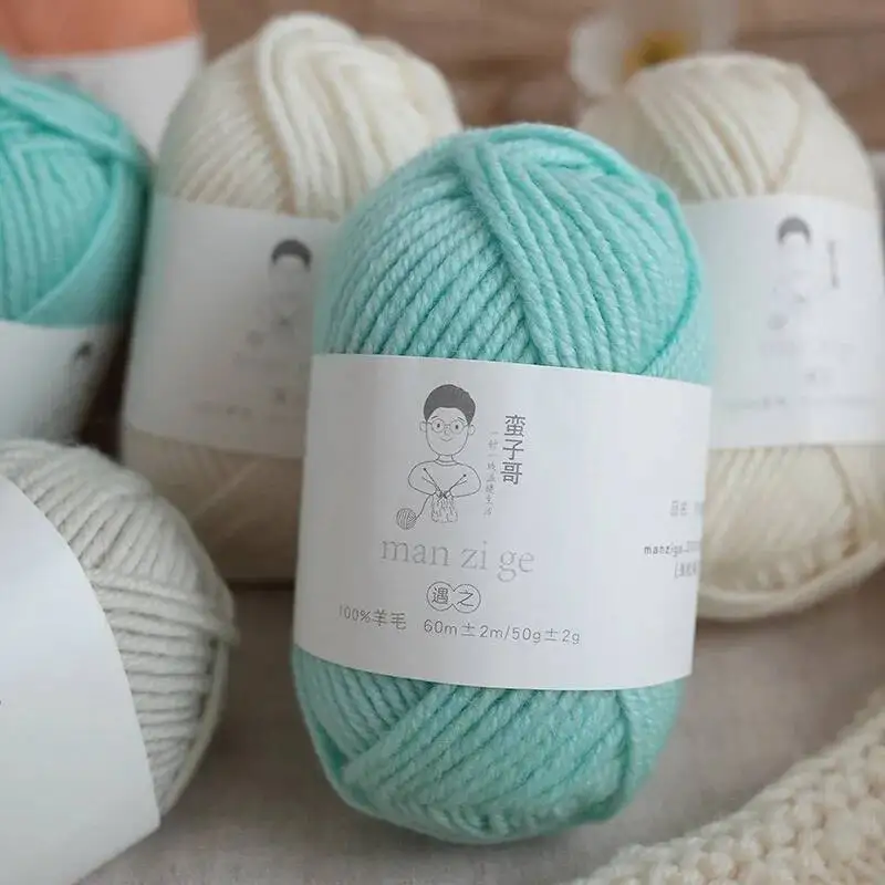 50g/roll 50M Wool Thread Hand Woven Rod Needle Thread Thick Thread DIY Hand Knitted Thread For Hand Knitting Crochet ﻿