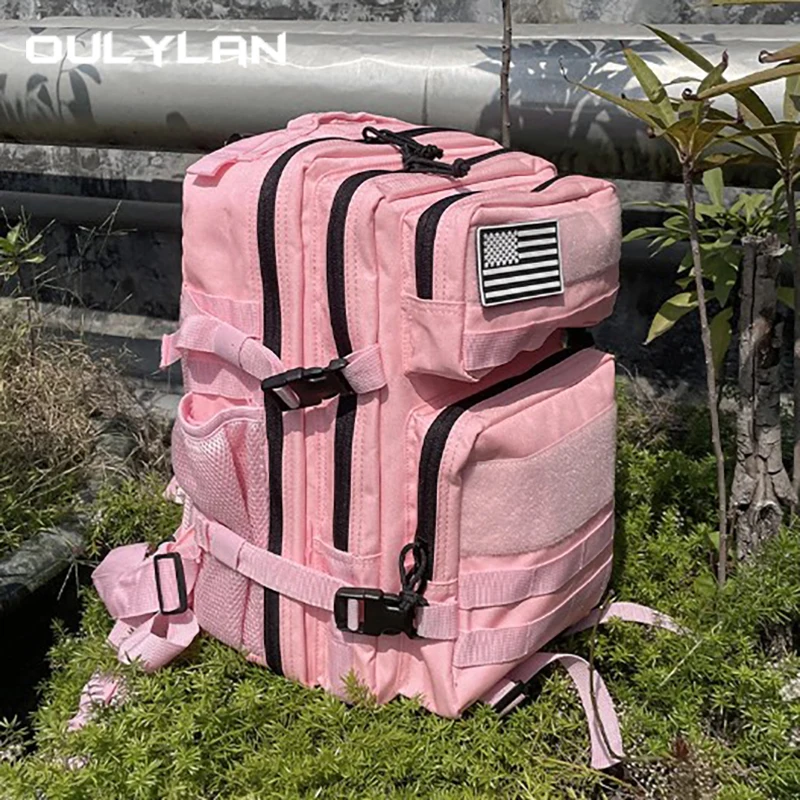 Fashion 25L/45L Outdoor Backpack Men Camouflage Molle Assault Bag Women Red Pink Bag Hunting Camping Hiking Accessories Rucksack