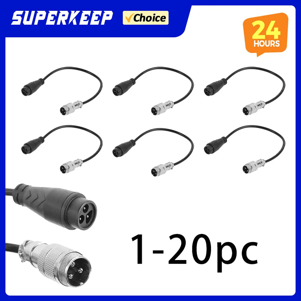 Image of 3-Pin-Ladebuchsenadapter zum Umrüsten von altem GX16 auf neuen Stecker für Dualtron, TEVERUN und MINIMOTORS Scooter, Übertragungskabel