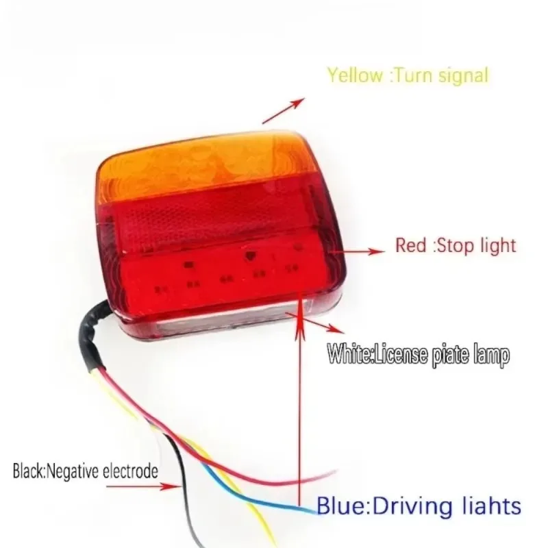 

1PCS for Waterproof Durable Car Truck Trailer Warning Light Trailer Engineering Vehicle Truck LED Rear Tail Light LED 12V