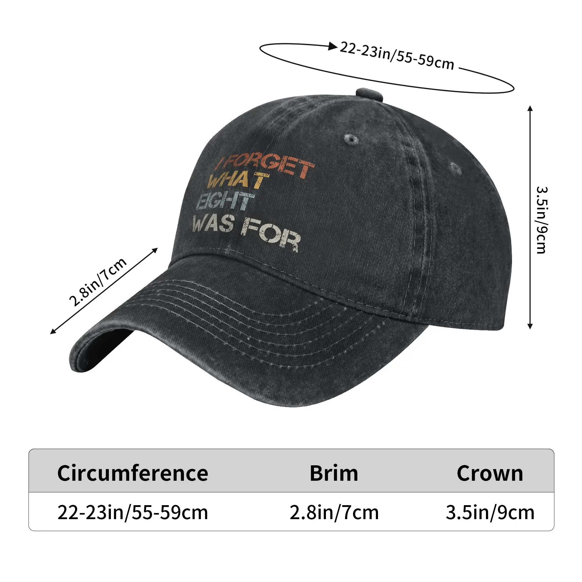I Forget What Eight Was For Sun Baseball Cap  Vintage Men Adult Washed Trucker Hat Dropshipping Print Outdoor Baseball Caps