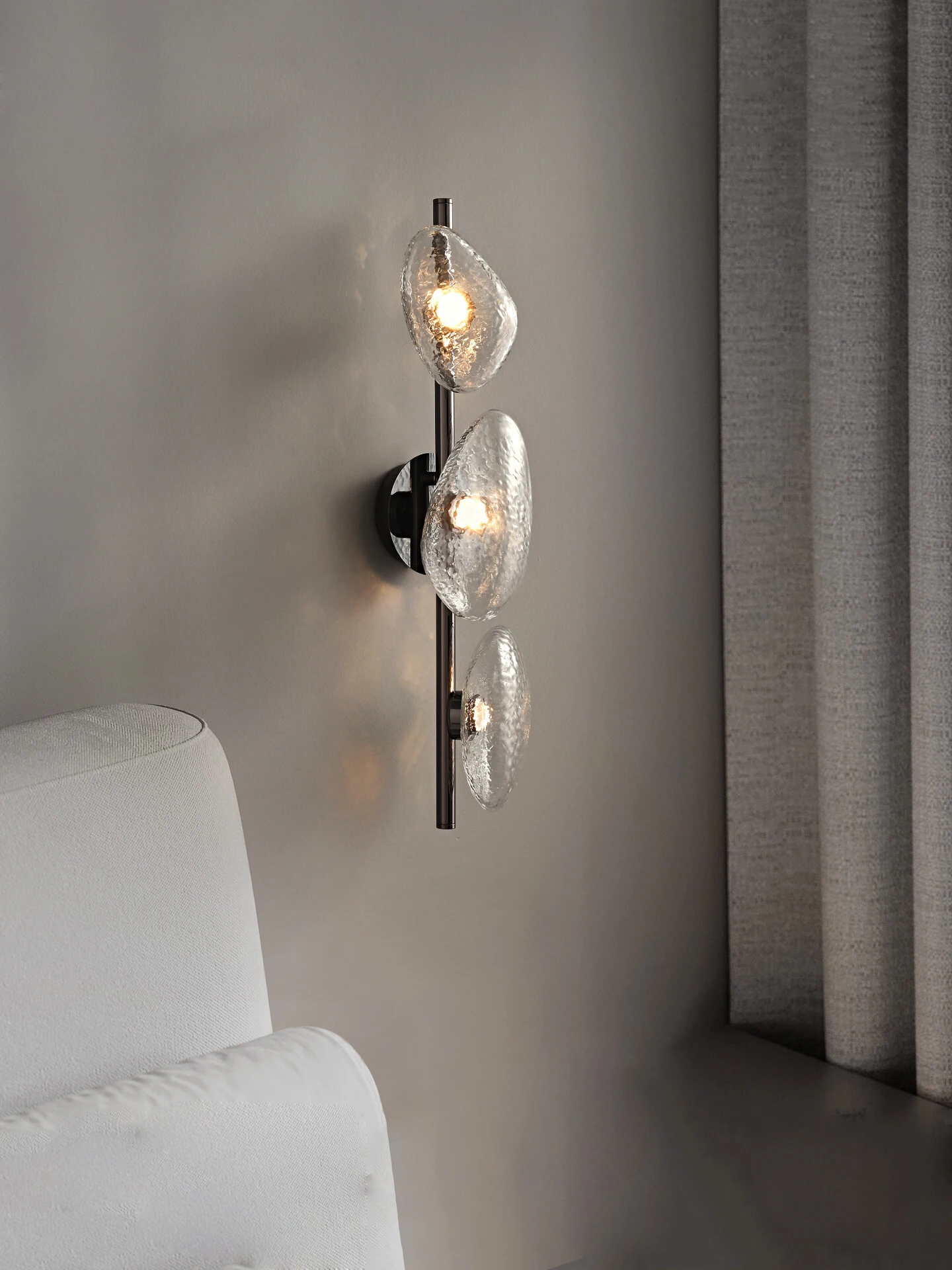 

Настенные бра из прозрачного стекла в итальянском стиле, роскошный светодиодный белый настенный светильник для прикроватной тумбочки, декора лестницы в прихожей