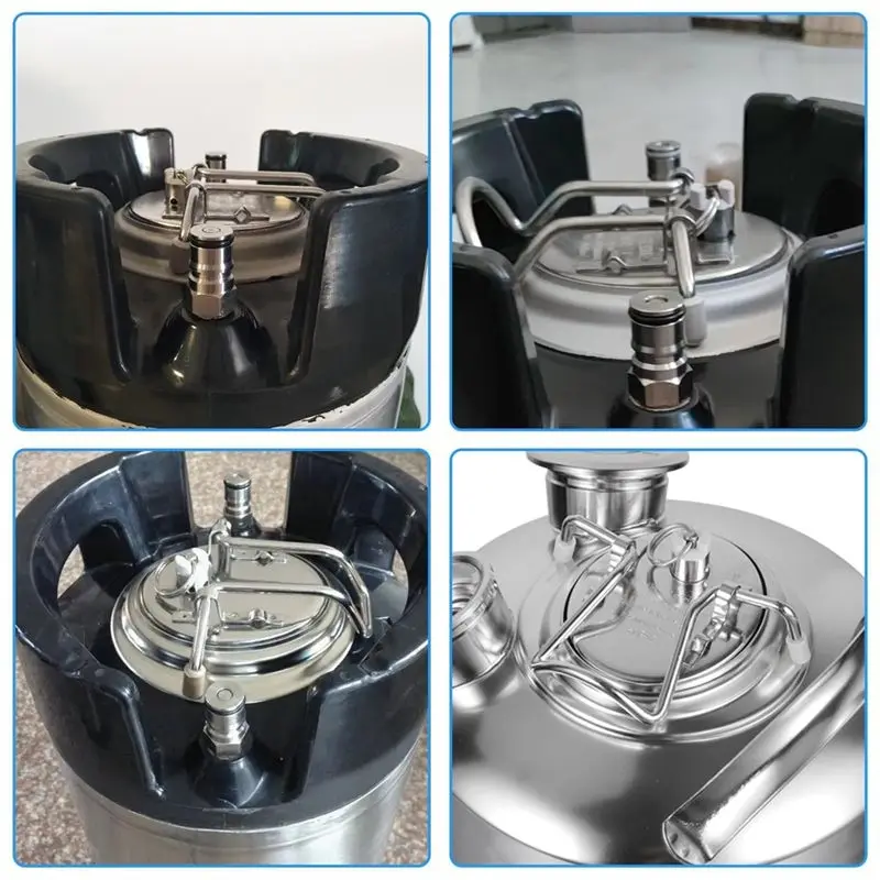 J1UL1N Carbonation Leak-Proof For Corny Keg Lid Stainless Steel For Corny Keg Carbonation Lid Replacement Part For Corny Corneli