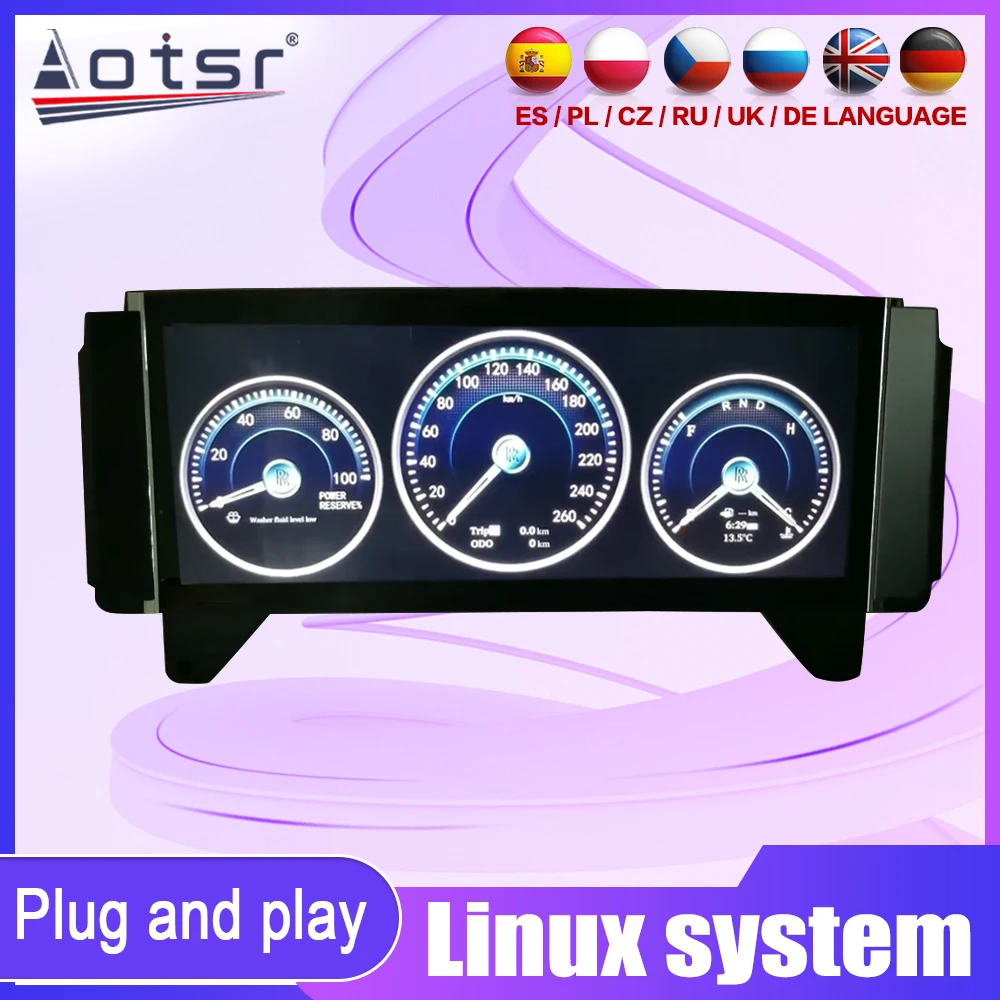 

Цифровая приборная панель, цифровая приборная панель виртуального кабины для Rolls-Royce, аксессуар для обновления ЖК-дисплея высокого разрешения