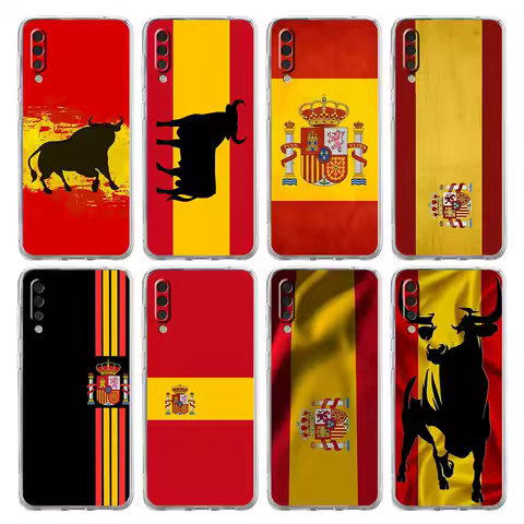 Phone Case For Samsung A26 A36 A56 A54 A52 A50 A70 A40 A20E A12 A14 A16 A22 A24 A42 A34 A32 5G A04s A06 Cover Spain Bull Flag