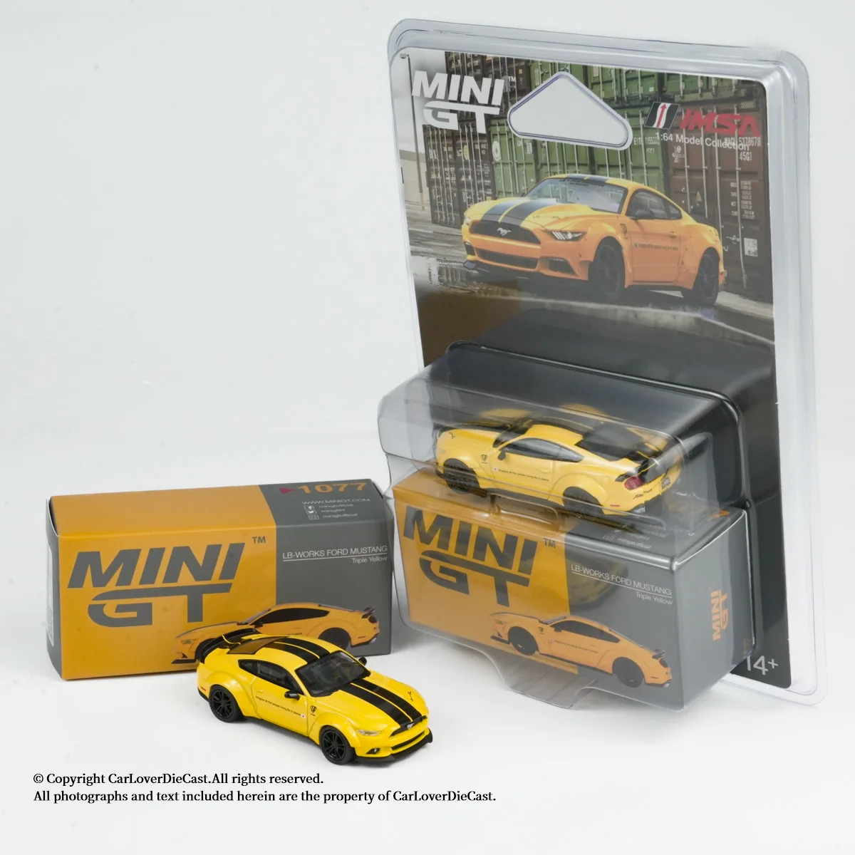 

MINIGT 1:64 LB-WORKS FORD MUSTANG тройной желтый MGT01077-CH игрушки из сплава, моторный автомобиль, литая под давлением металлическая модель для детей