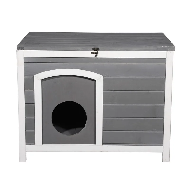 

Outdoor kennel Solid wood waterproof Indoor and outdoor dog house Outdoor dog cage