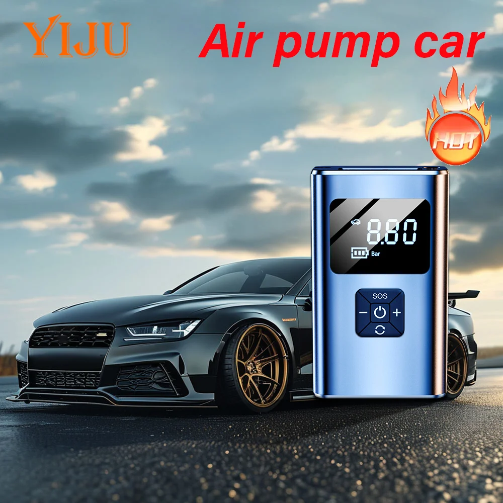 

1 комплект, автомобильный воздушный насос, портативный мини-самоходный электрический насос для шин, ручной беспроводной насос с цифровым дисплеем, зарядный насос