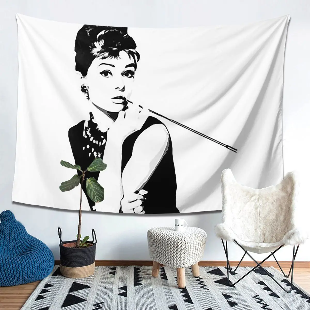 

Одри Хепберн портретный гобелен украшение искусство эстетические гобелены для гостиной спальни дома настенная ткань настенная подвеска