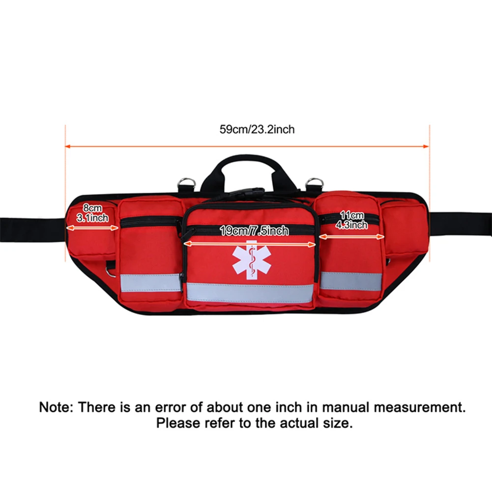 Bolsa de botiquín de primeros auxilios médico, bolsa de almacenamiento portátil, bolsa de cintura de rescate de emergencia al aire libre, organizador de Kit médico de supervivencia para acampar