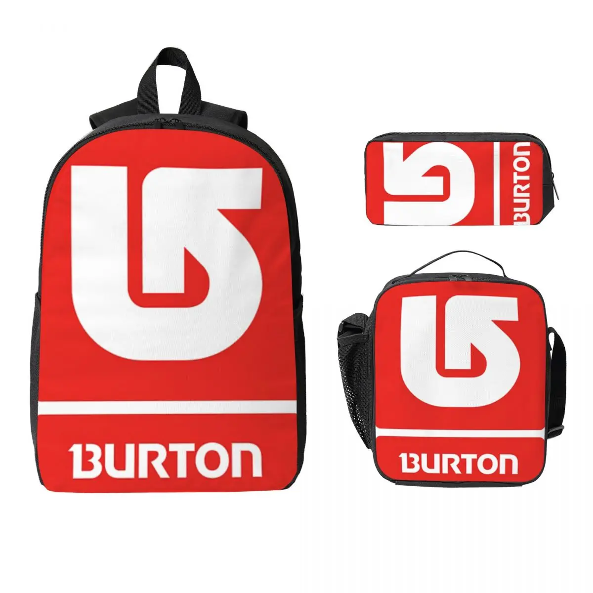 

Burton Snowboard Sportive Backpack Boys Girls BookBag School Bag Computer Shoulder Bags 3ps Insulated Lunch Bag Pencil Case