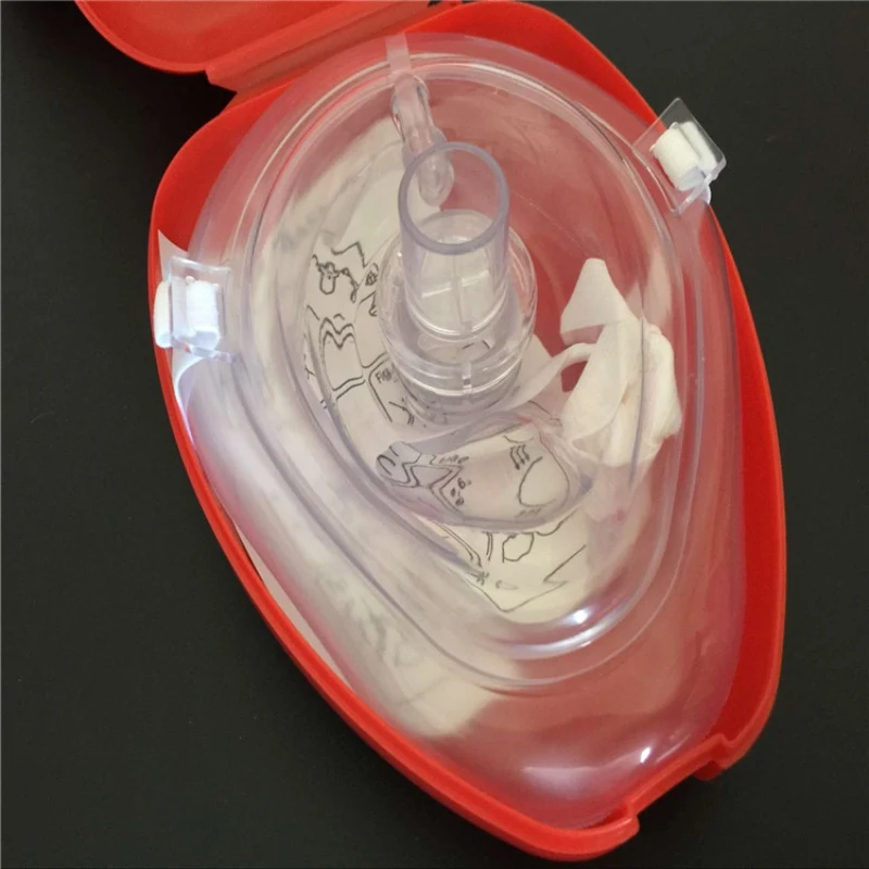 CPR Mask CPR Rescue Breathing Mask Portable Pocket Resuscitator One-Way Valve CPR Face Sheild Emergency First Aid Tools