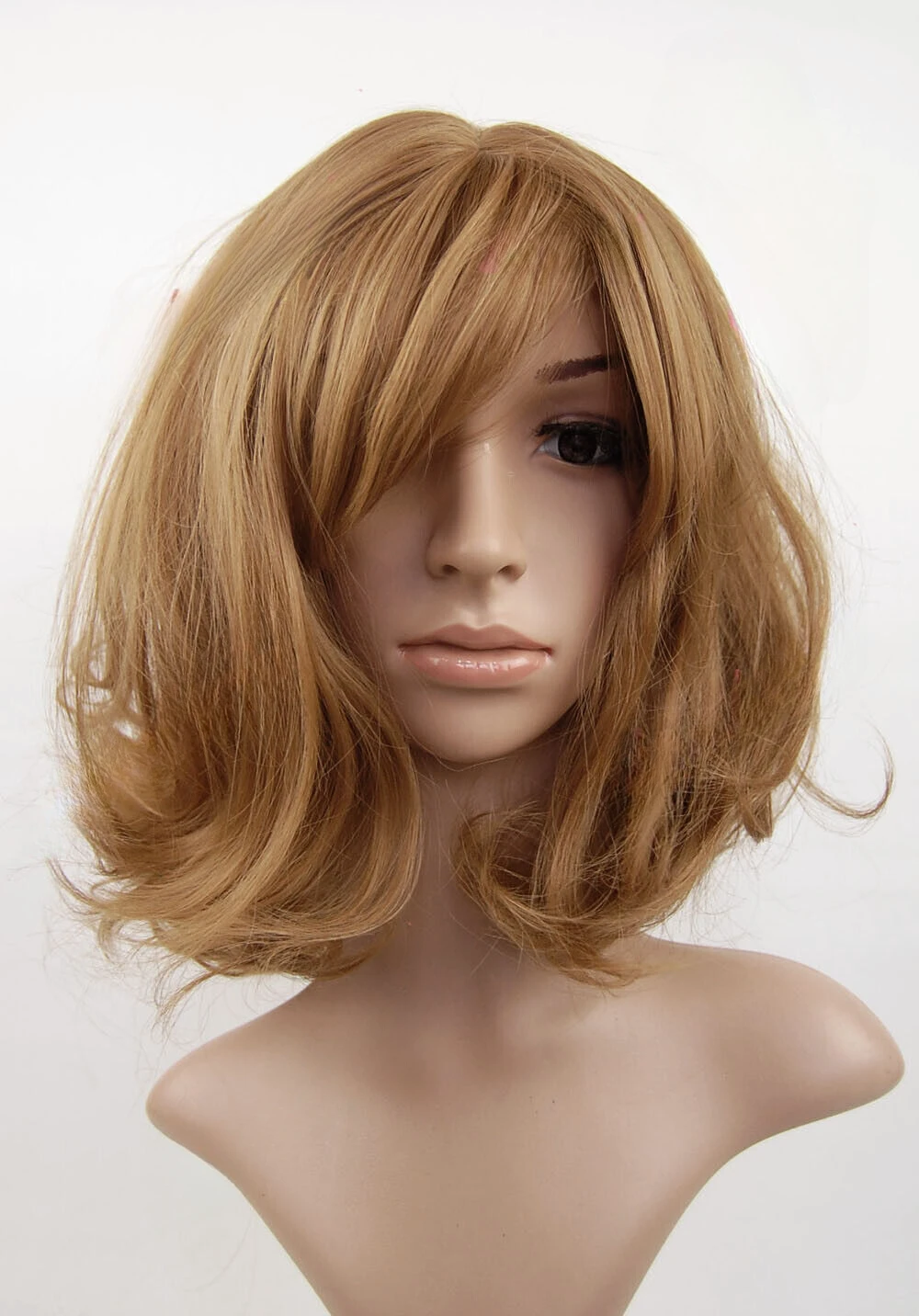 

Dark Caramel Blonde Short Curl Sythetic Wig