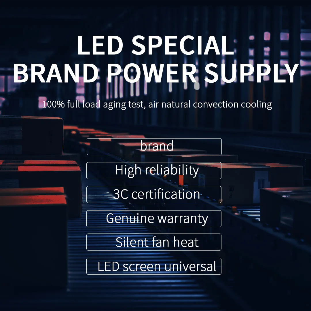 Pantalla LED Fuente de alimentación 5V40A Señalización digital LED Pared de video LED Transformador de 200W Voltaje de entrada 200-240 Vac