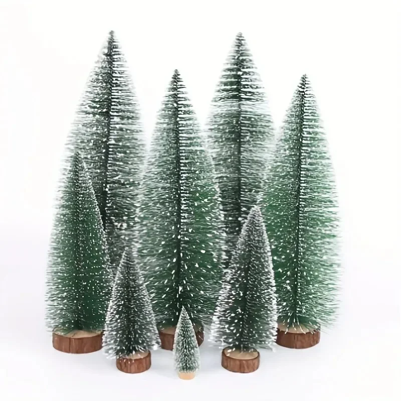 Christmas Decoration Xmas Tree Small Cedar Pine For Home Room Decor Halloween Party New Year 2024 Navidad Ornaments Accessories