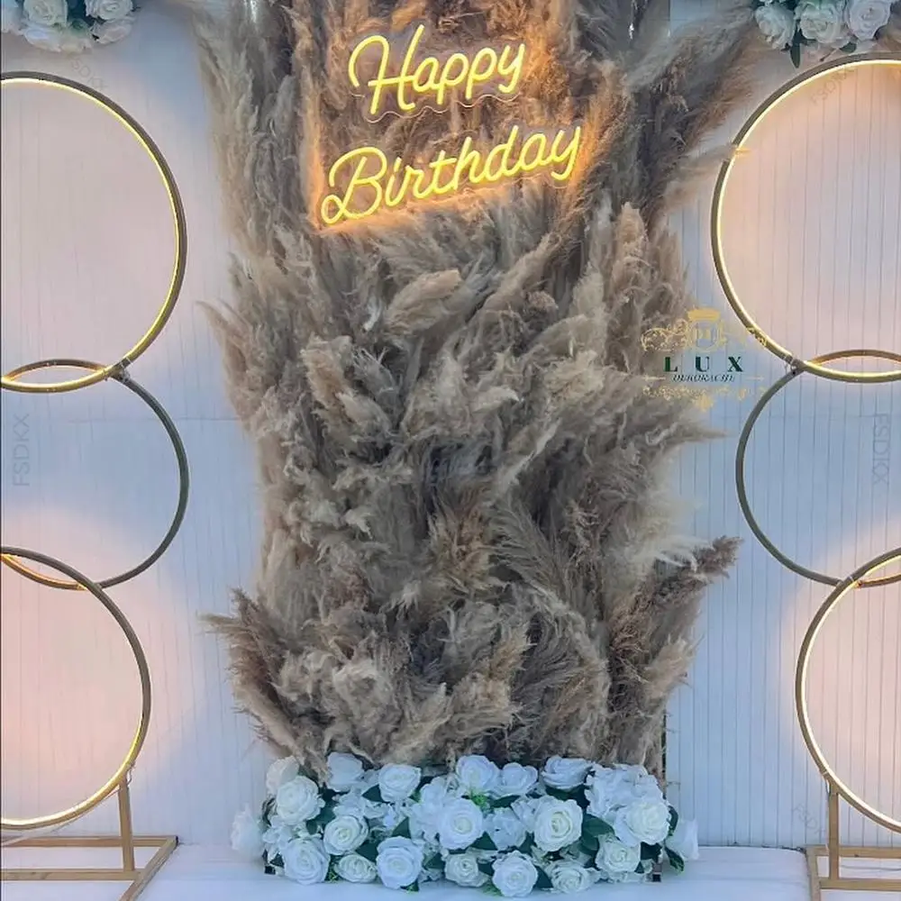 

FSDKX Outdoor Wedding Circle Combination Metal Backdrop Stand Round Arch for Party Backdrop Decoration