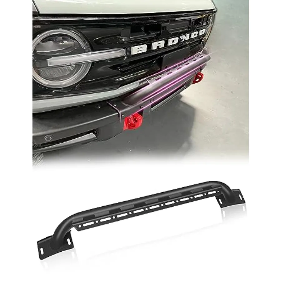 

Bronco Front Bull Bar Matte Black Front Bumper Grill Grille Guard Compatible with Ford Bronco 2021-2023 2/4 Doors with Modular S