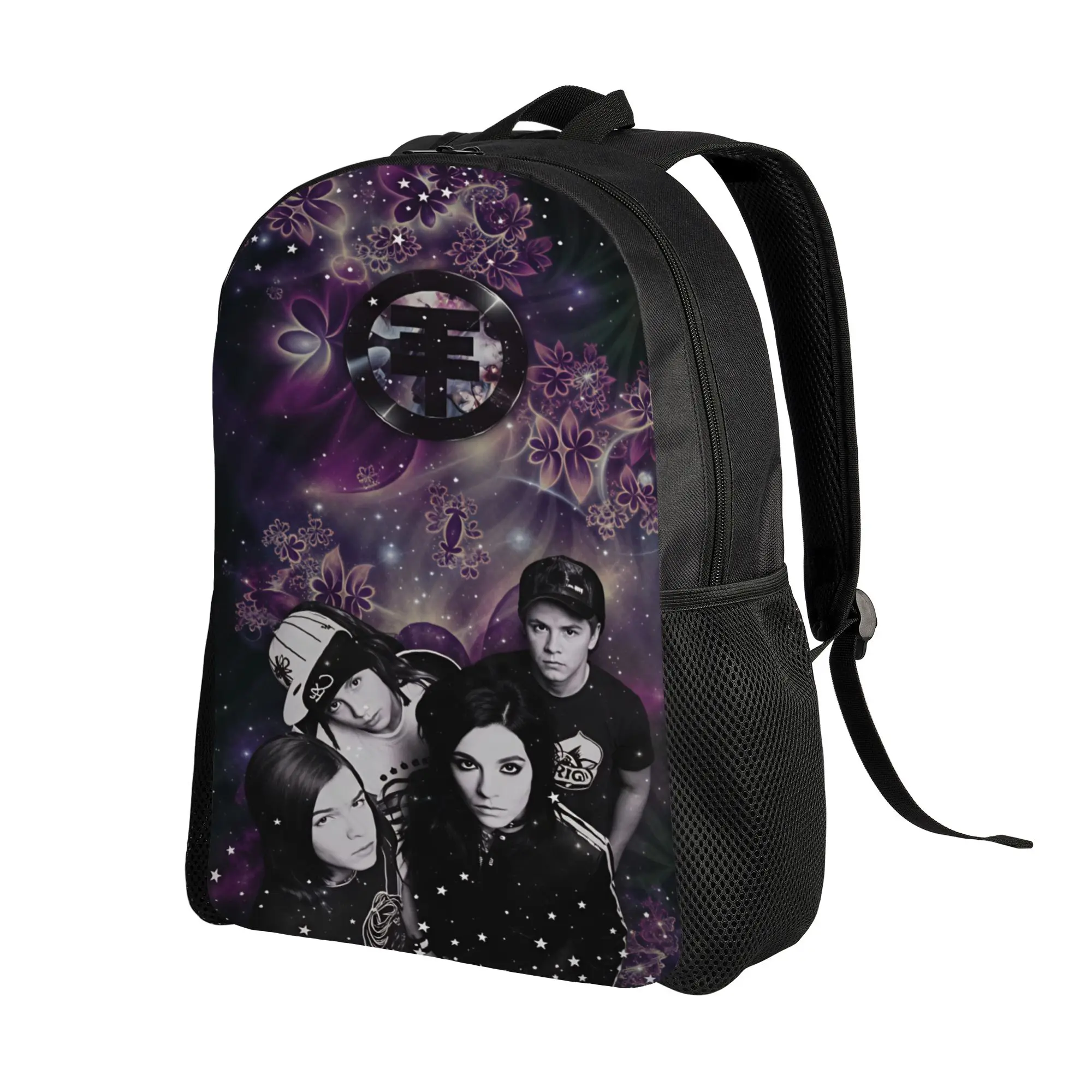 Tokio Hotel Bill Tom Kaulitz  Backpack  Student Unisex Polyester Camping Backpacks Durable Style High School Bags Rucksack