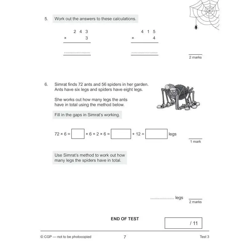 New KS2 Maths 10Minute Tests Multiplication  Division  Year 5 CGP Books Coordination Group Publications 9781789086478 Book view 4